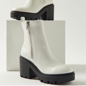 Brand New White Leather Boots